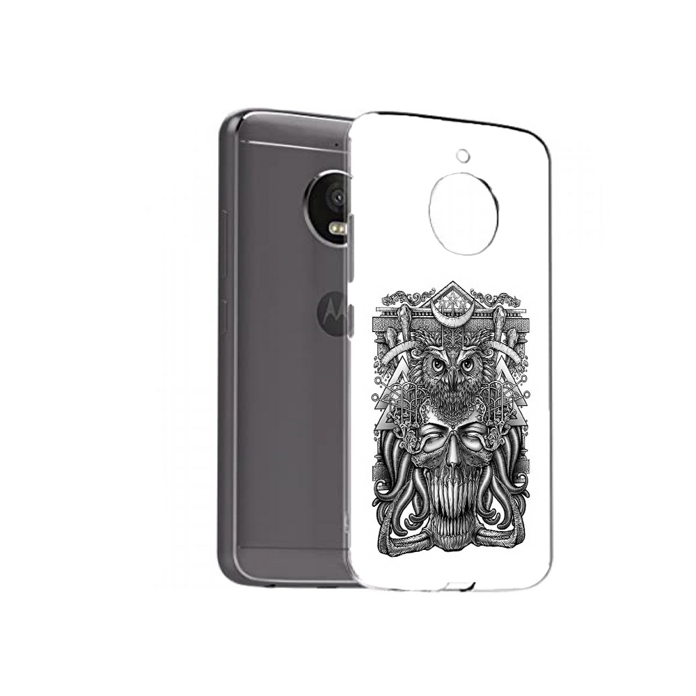 

Чехол MyPads Tocco для Motorola Moto E4 Plus зубастая сова (PT100001.341.369), Прозрачный, Tocco