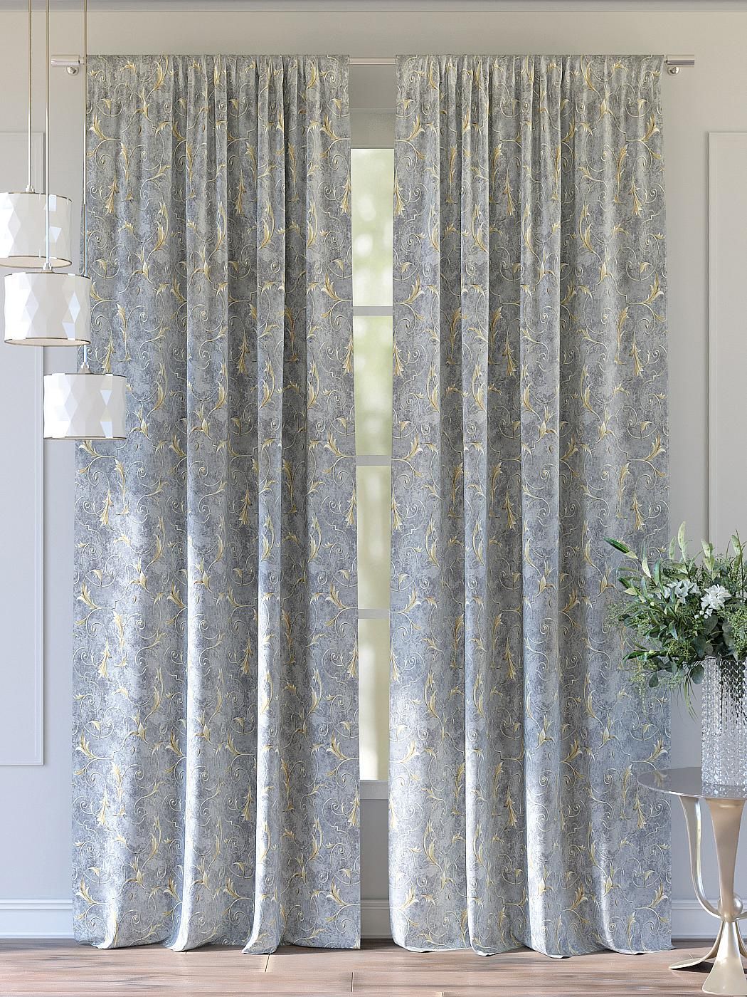 

Комплекты штор AT HOME / шторы в комнату 150х280 см / Рогнис (серый), 750212