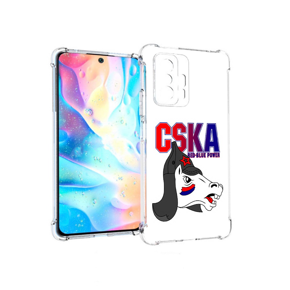 

Чехол MyPads Tocco для Xiaomi 11T Pro ФК ЦСК лошадка россия (PT163474.285.179), Прозрачный, Tocco