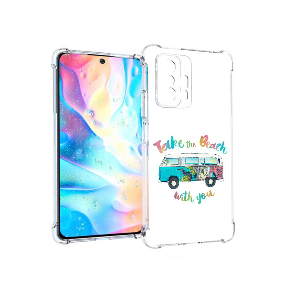 

Чехол MyPads Tocco для Xiaomi 11T Pro Хиппи автобус (PT163474.285.190), Прозрачный, Tocco
