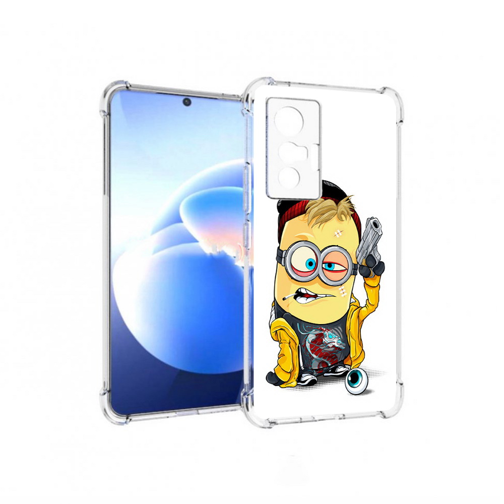 

Чехол MyPads Tocco для Vivo X70 миньон бандит, Прозрачный, Tocco