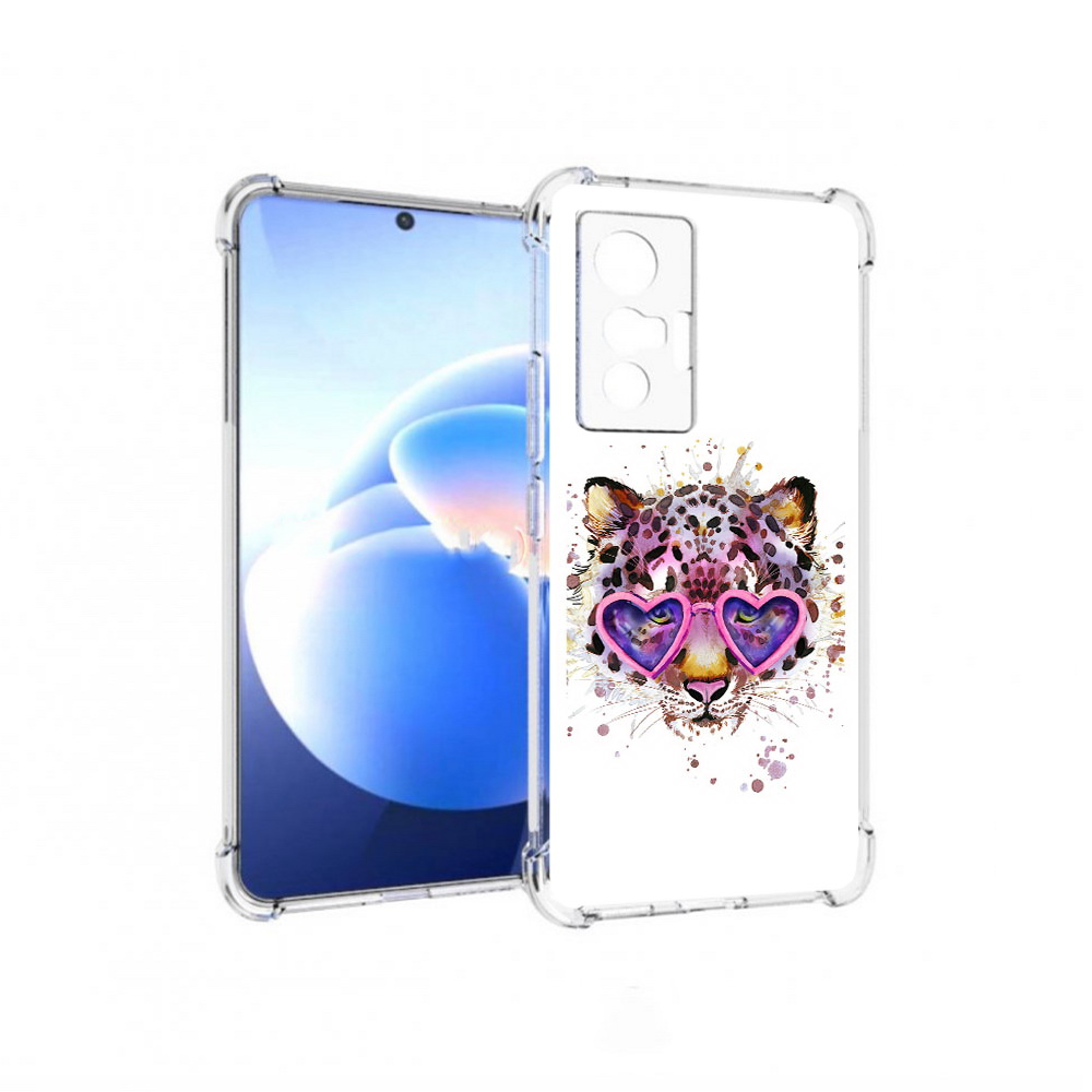 

Чехол MyPads Tocco для Vivo X70 модный леопард, Прозрачный, Tocco