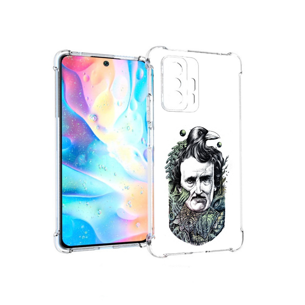 

Чехол MyPads Tocco для Xiaomi 11T Pro Эдгар Аллан с вороном (PT163474.285.203), Прозрачный, Tocco