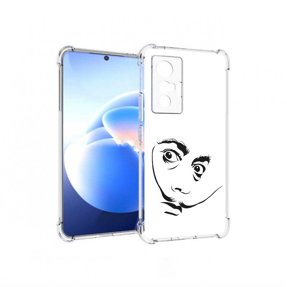 

Чехол MyPads Tocco для Vivo X70 мужчина с длинными усами, Прозрачный, Tocco