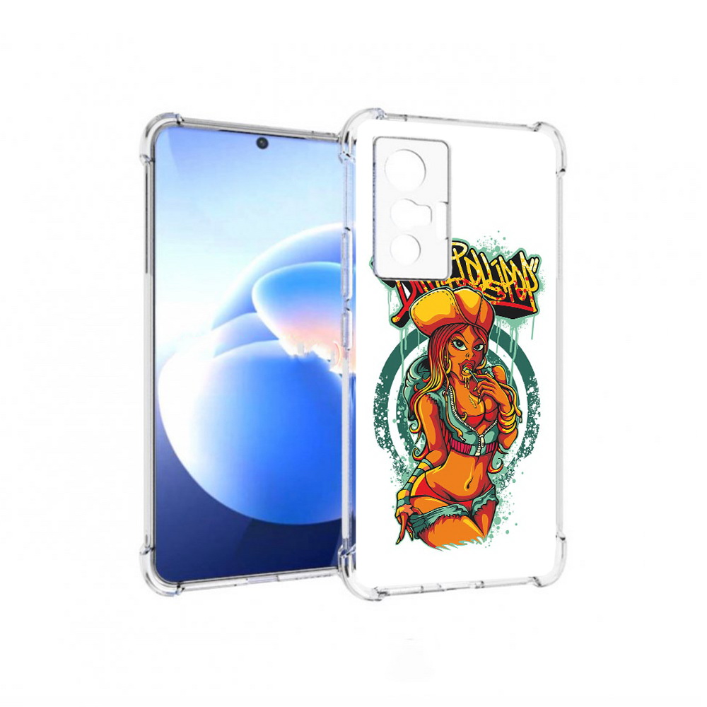 

Чехол MyPads Tocco для Vivo X70 нарисованная девушка комикс, Прозрачный, Tocco