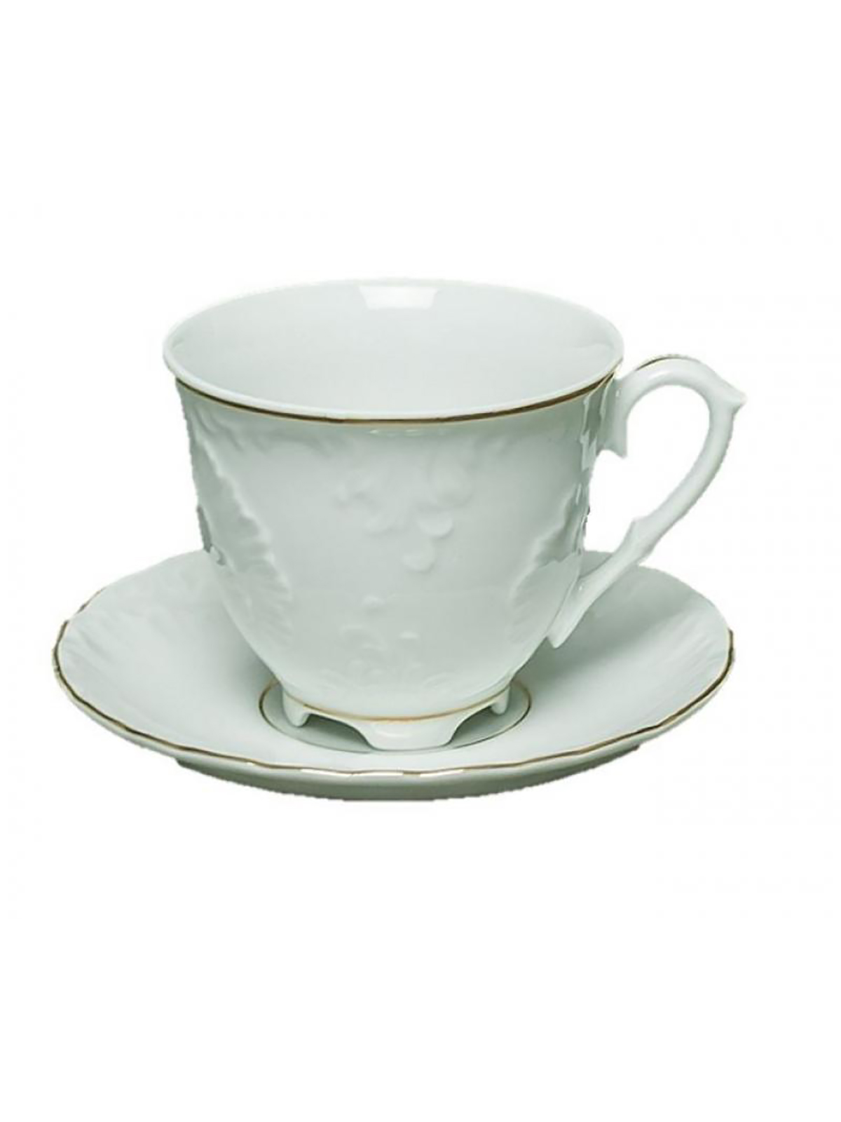

Чайная пара Cmielow Rococo фарфоровая 250 мл 06538, Белый
