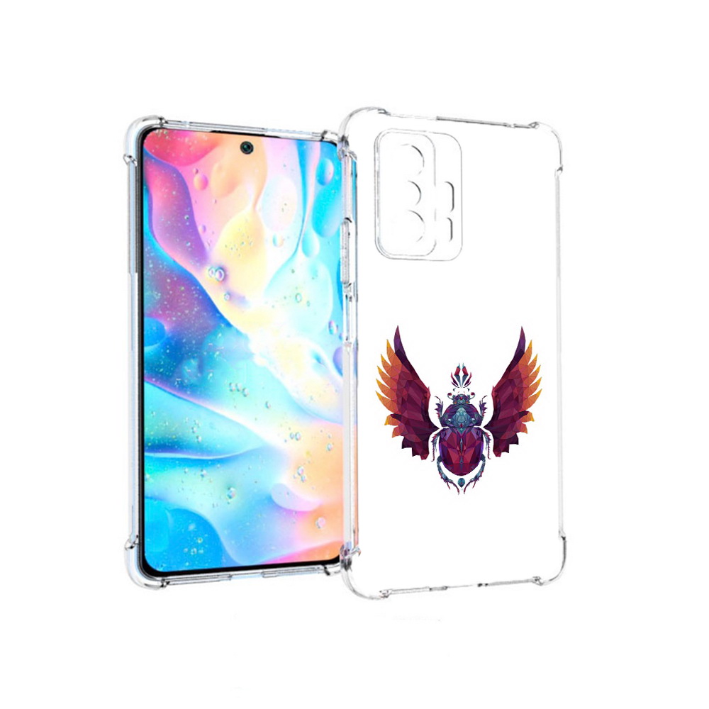 

Чехол MyPads Tocco для Xiaomi 11T Pro алмазный скоробей (PT163474.285.219), Прозрачный, Tocco