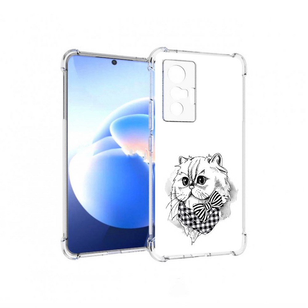 

Чехол MyPads Tocco для Vivo X70 нарисованная красивая кошечка, Прозрачный, Tocco