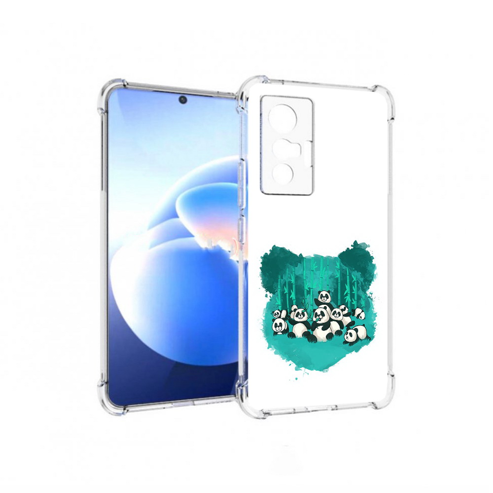 

Чехол MyPads Tocco для Vivo X70 нарисованные панды, Прозрачный, Tocco