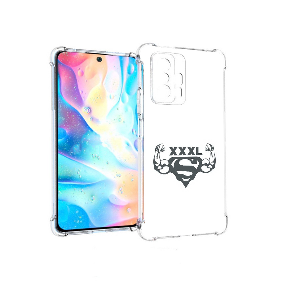 

Чехол MyPads Tocco для Xiaomi 11T Pro бодибилдинг супермен (PT163474.285.237), Прозрачный, Tocco