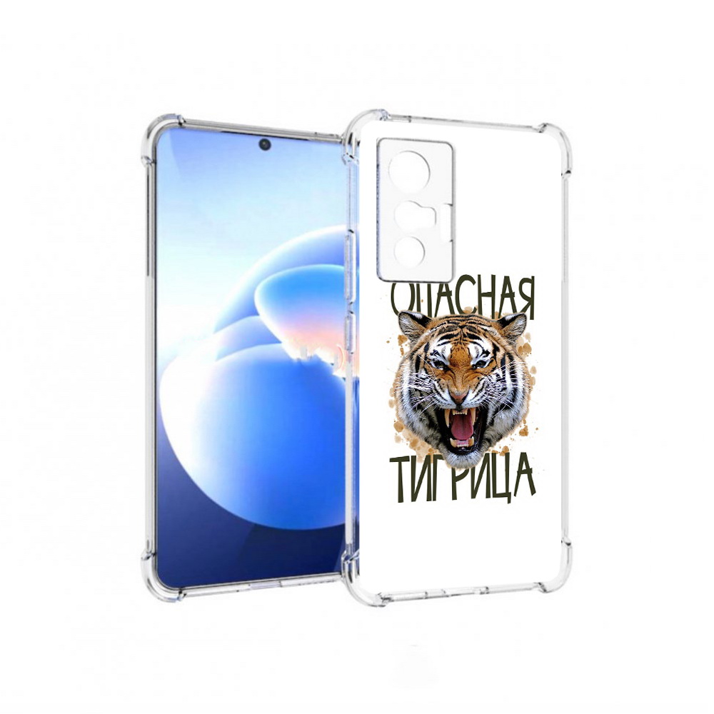 

Чехол MyPads Tocco для Vivo X70 опасная тигрица, Прозрачный, Tocco