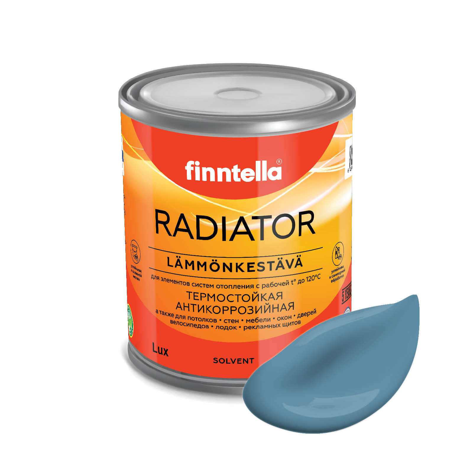 

Краска RADIATOR, TERASSININEN пастельный синий, 0,9л, RADIATOR специализированная для батарей и радиаторов отопления