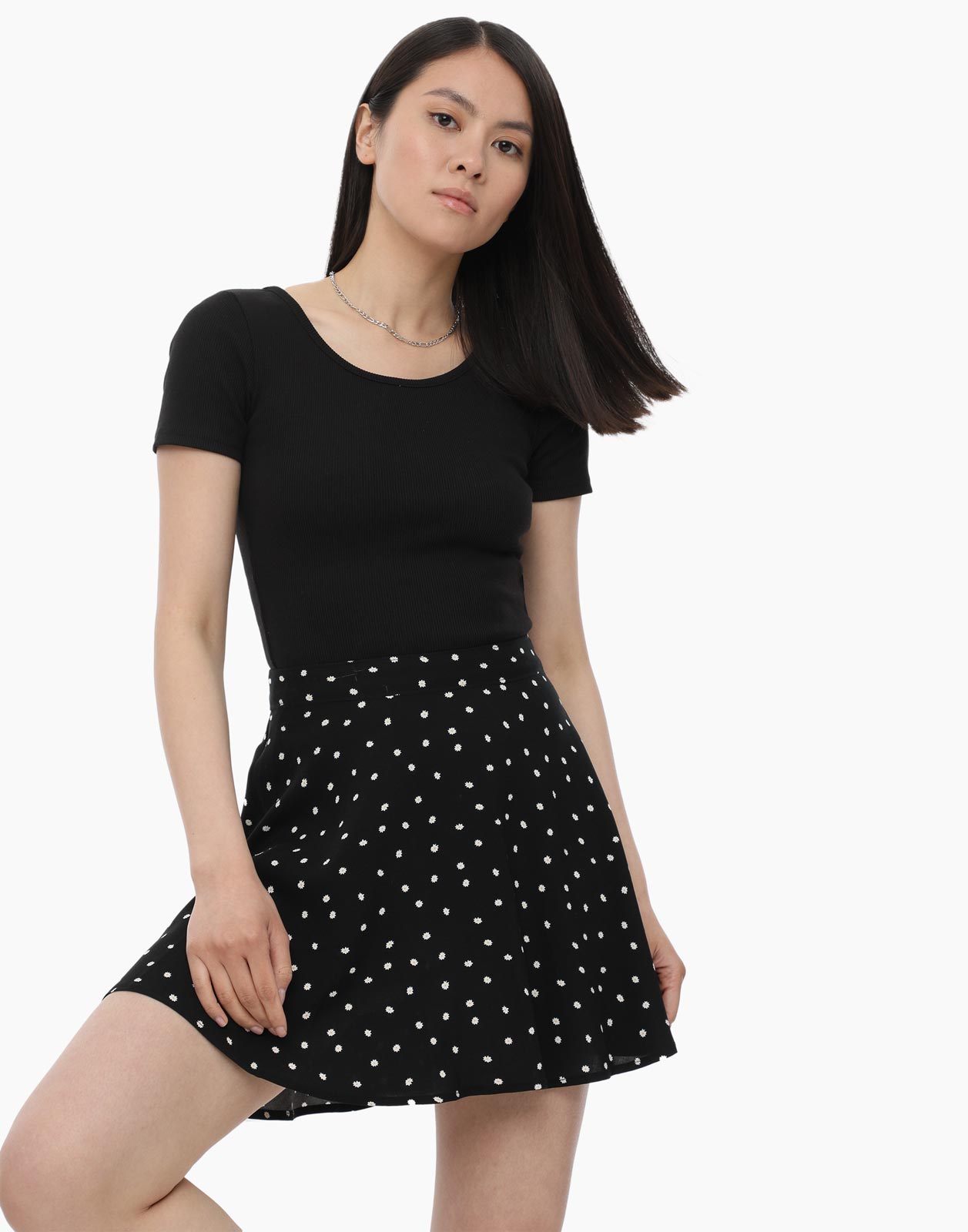 Юбка женская Gloria Jeans GSK017069 черная 2XS