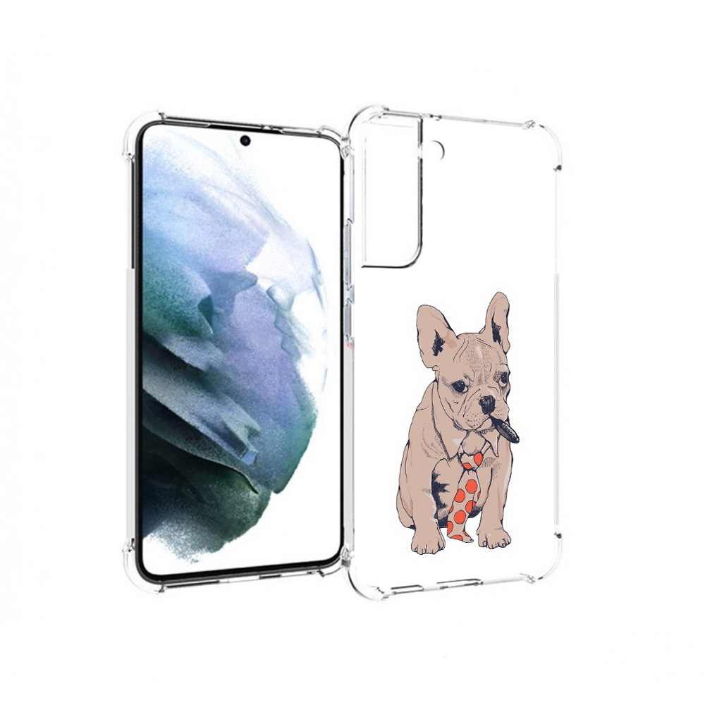 

Чехол MyPads Tocco для Samsung Galaxy S22 Plus бульдог с сигарой (PT226933.535.250), Прозрачный, Tocco