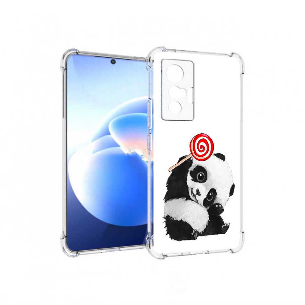 

Чехол MyPads Tocco для Vivo X70 панда с леденцом, Прозрачный, Tocco