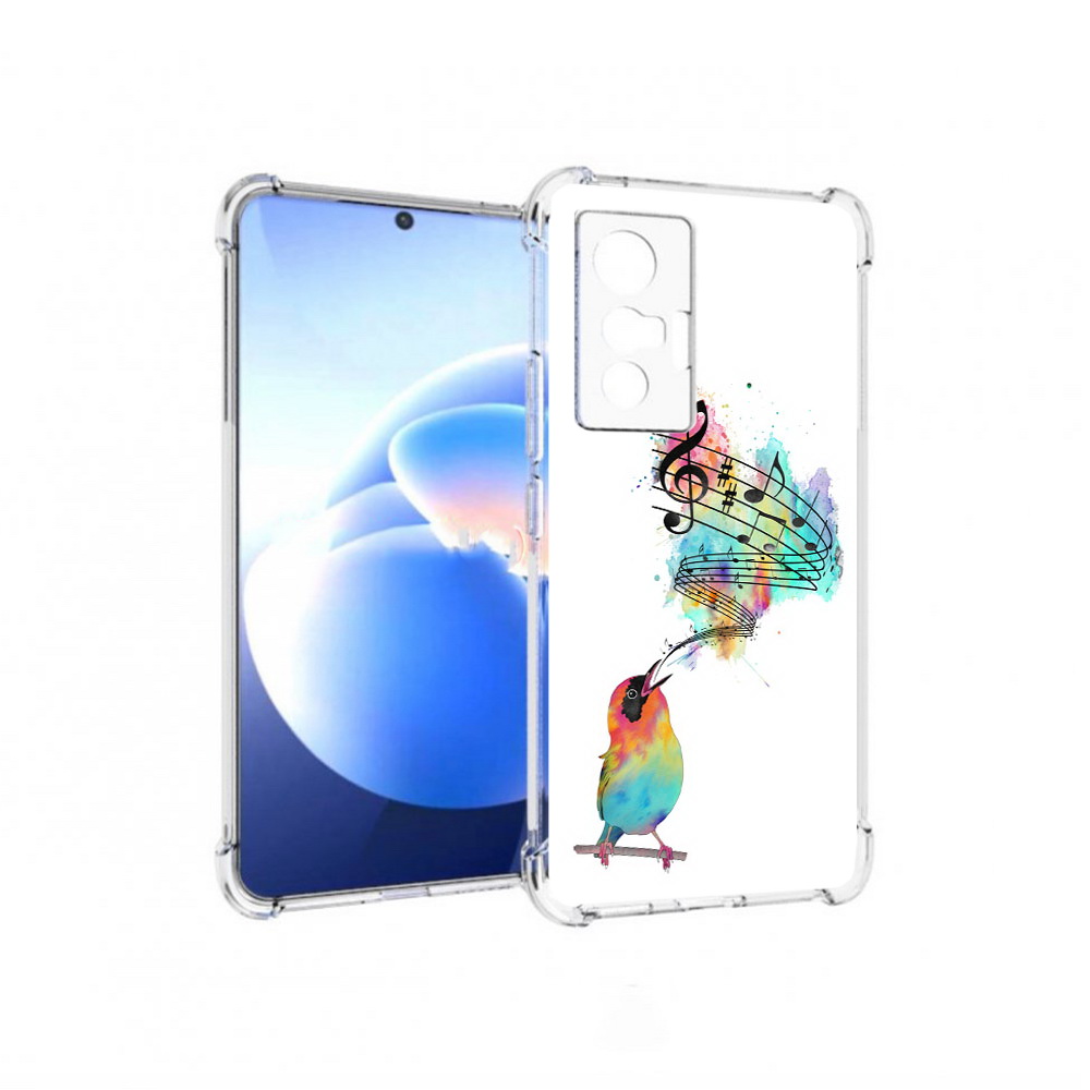 

Чехол MyPads Tocco для Vivo X70 певчая птичка, Прозрачный, Tocco
