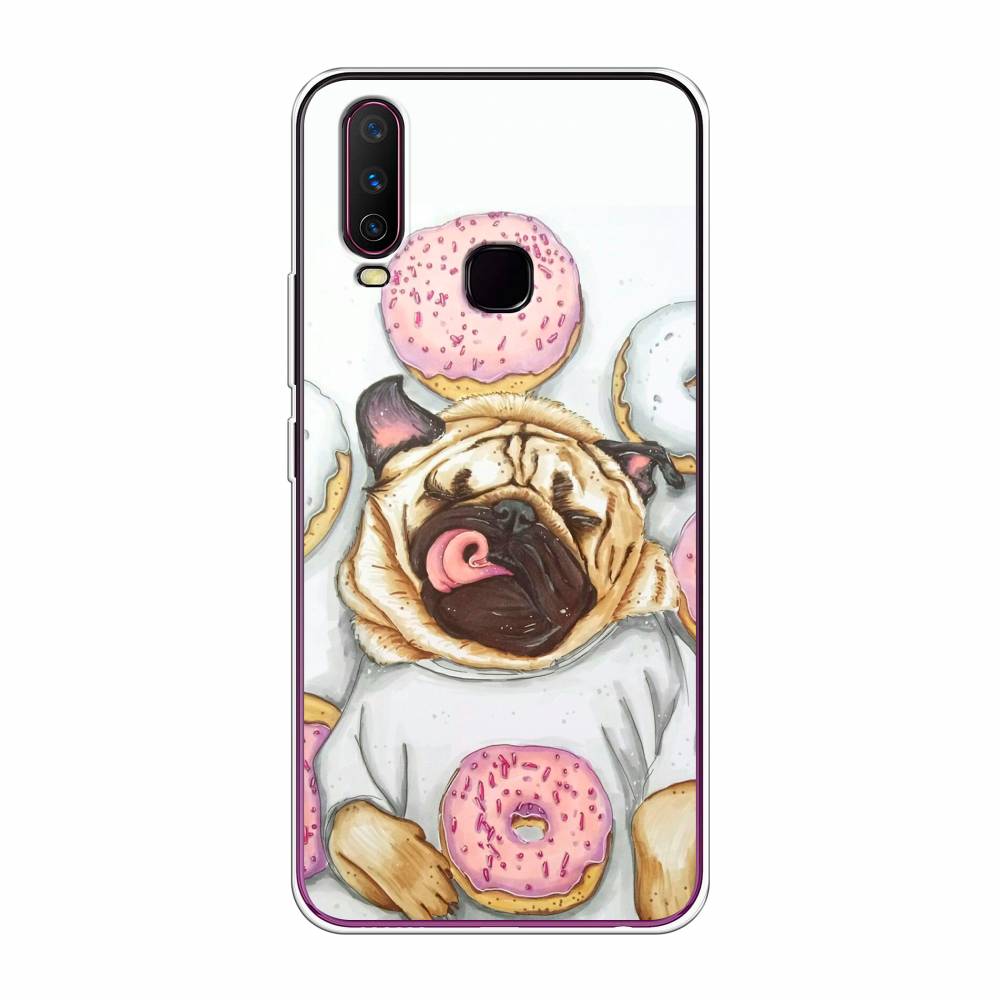 

Чехол для Vivo Y12/Y17 "Счастливый мопс", Розовый;бежевый;коричневый, 261750-1