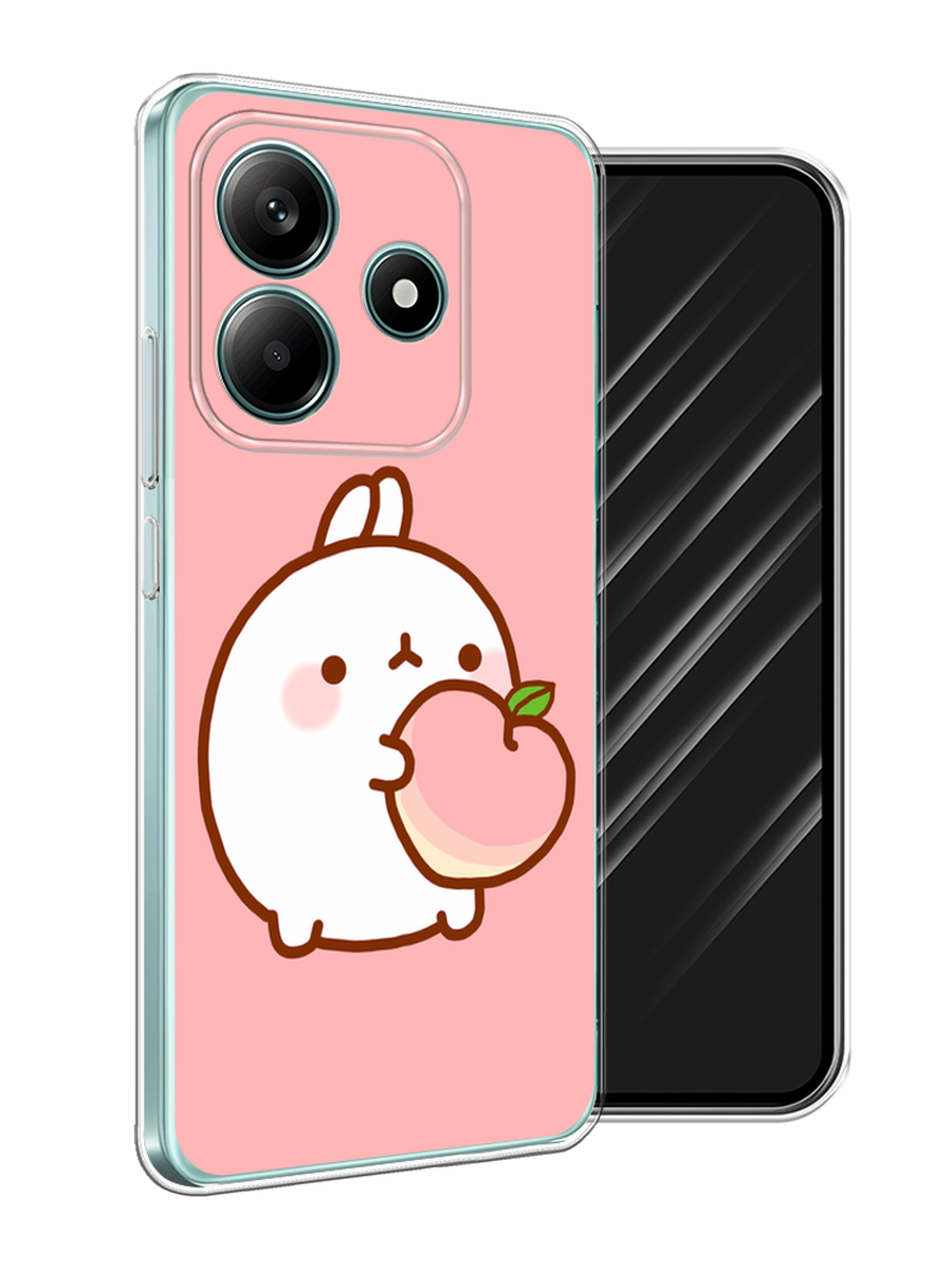 

Чехол Awog на Xiaomi Redmi Note 14 5G "Кролик с персиком", Розовый;бежевый, 323850-1