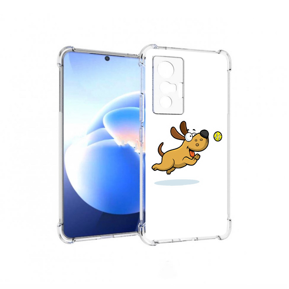 

Чехол MyPads Tocco для Vivo X70 пёсик, Прозрачный, Tocco