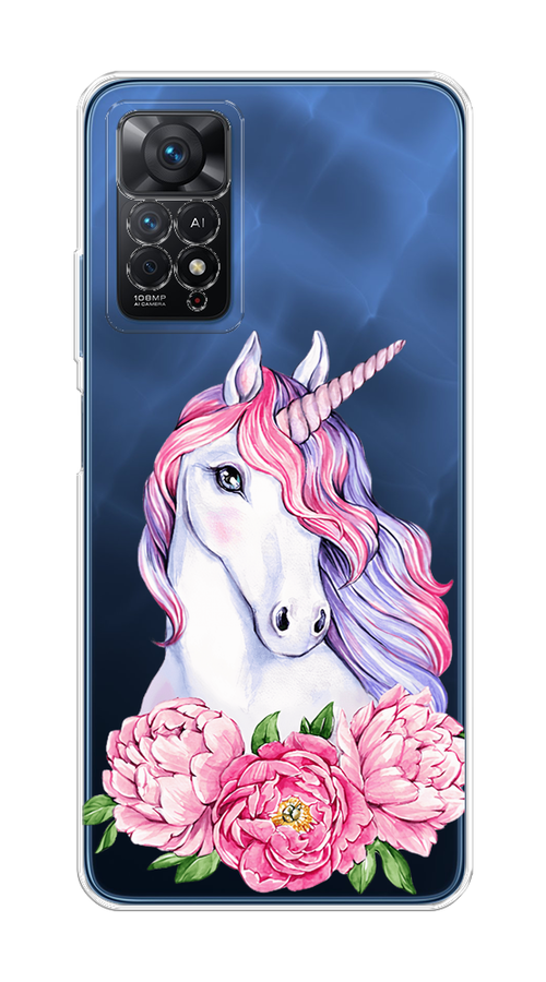 

Чехол на Xiaomi Redmi Note 11 Pro "Единорог с пионами", Розовый;белый;зеленый, 314750-1