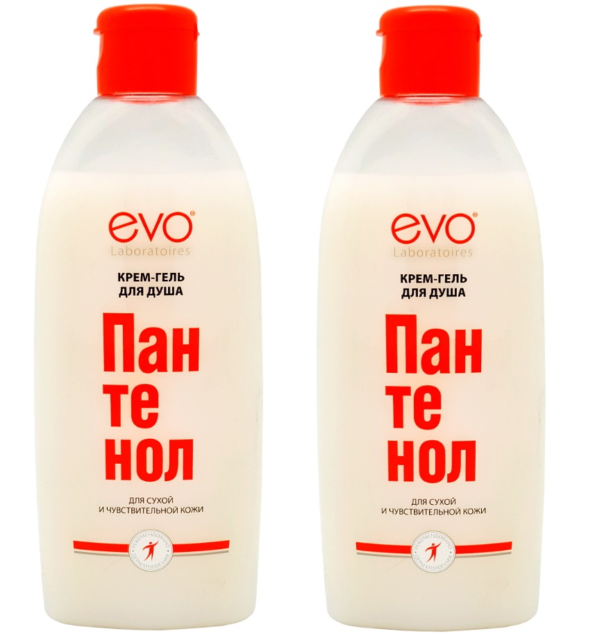 Купить Комплект EVO Крем-гель для душа Пантенол для сухой и чувствительной кожи 400 мл х 2 шт., Комплект EVO Крем-гель для душа Пантенол для сухой и чувствительной кожи 400 мл. х 2 шт.
