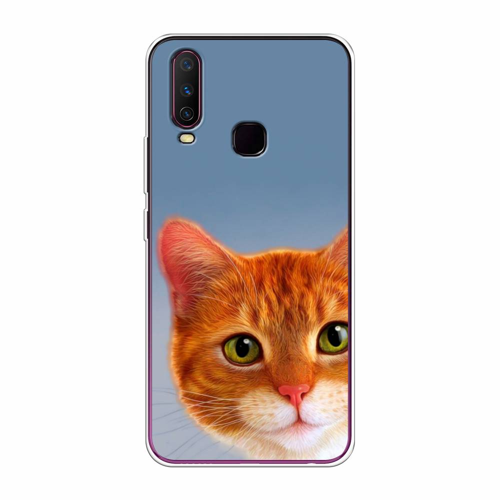 

Чехол на Vivo Y17 "Любопытный котик", Коричневый, 261750-1