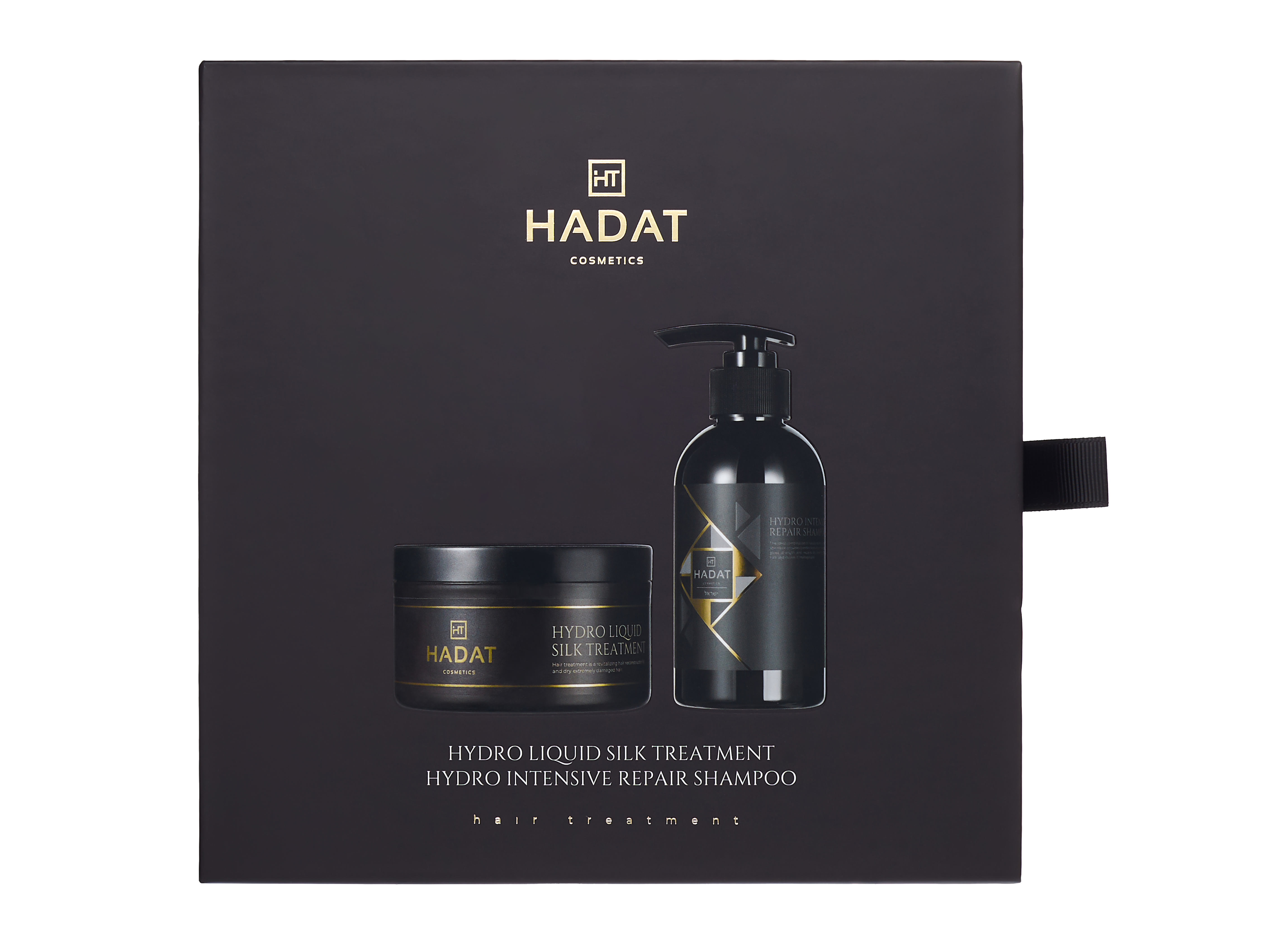 

Набор Hadat Cosmetics Интенсивно восстанавливающий шампунь 250мл Маска жидкий шелк 300мл