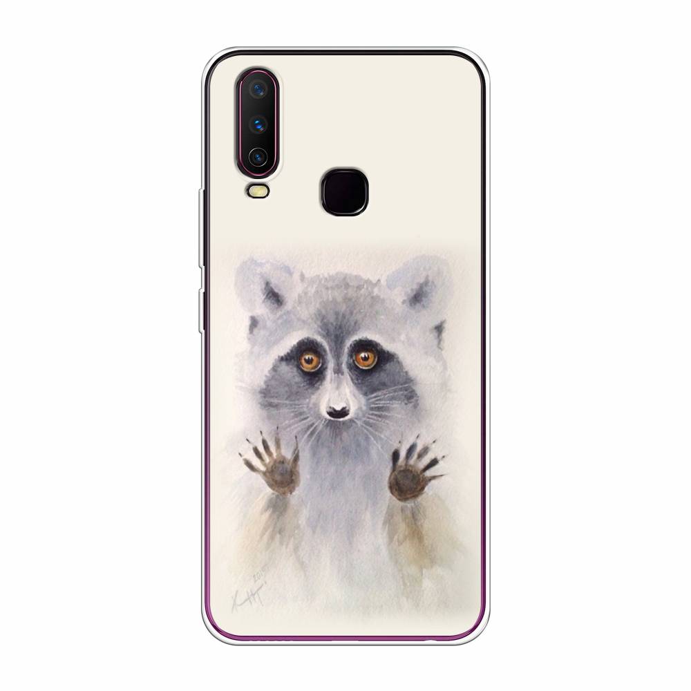 

Чехол для Vivo Y12/Y17 "Енот за стеклом", Бежевый;серый, 261750-4