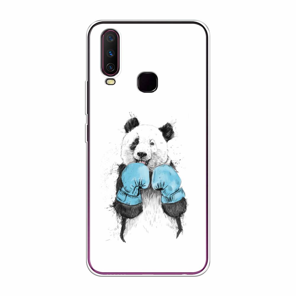 

Чехол для Vivo Y12/Y17 "Панда боксер", Голубой;белый;серый, 261750-1