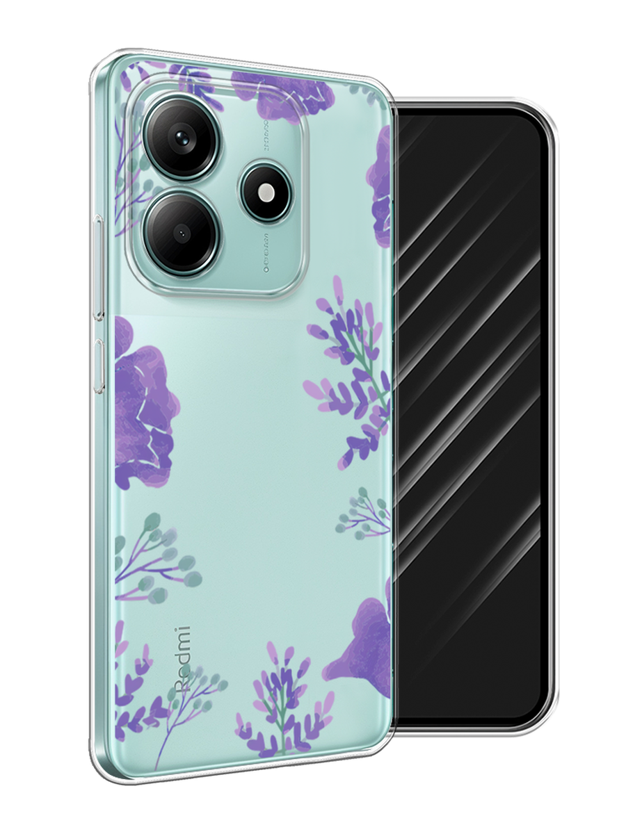 

Чехол Awog на Xiaomi Redmi Note 14 5G "Сиреневая цветочная рамка", Прозрачный;фиолетовый, 323850-1
