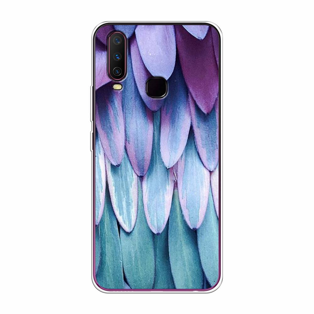 

Чехол для Vivo Y12/Y17 "Синее перо", Фиолетовый;голубой, 261750-3