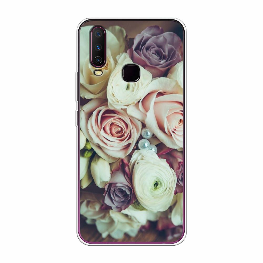 

Чехол для Vivo Y12/Y17 "Свадебный букет", Белый;фиолетовый, 261750-2