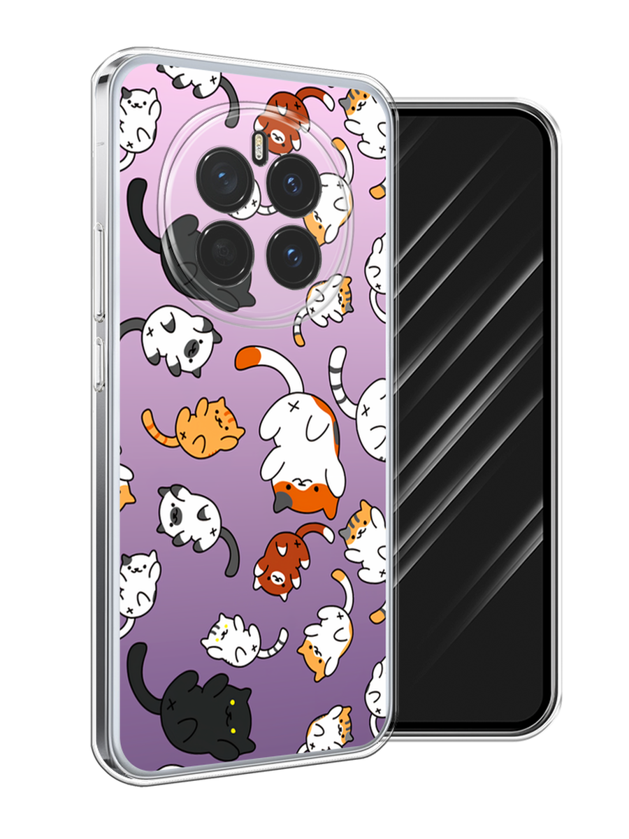 

Чехол Awog на Honor Magic 7 "Котопад", Фиолетовый;белый, 6125550-1