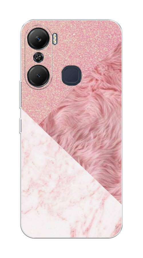 

Чехол на Infinix Hot 12 Pro "Текстурные треугольники", Розовый;белый, 3102450-1