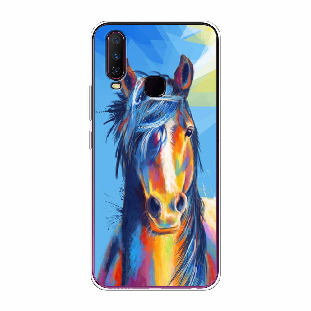 

Чехол для Vivo Y12/Y17 "Лошадь арт 3", Голубой;желтый;синий, 261750-1
