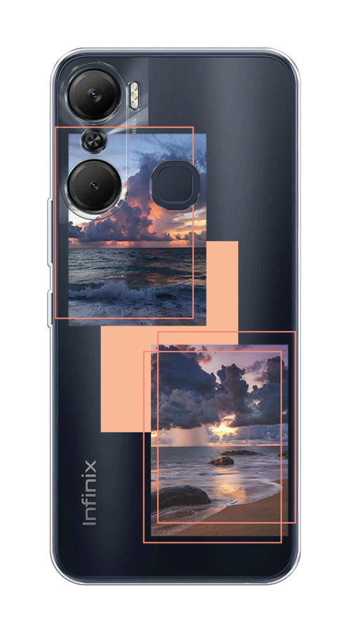 

Чехол на Infinix Hot 12 Pro "Sky collage", Розовый;прозрачный;синий, 3102450-1