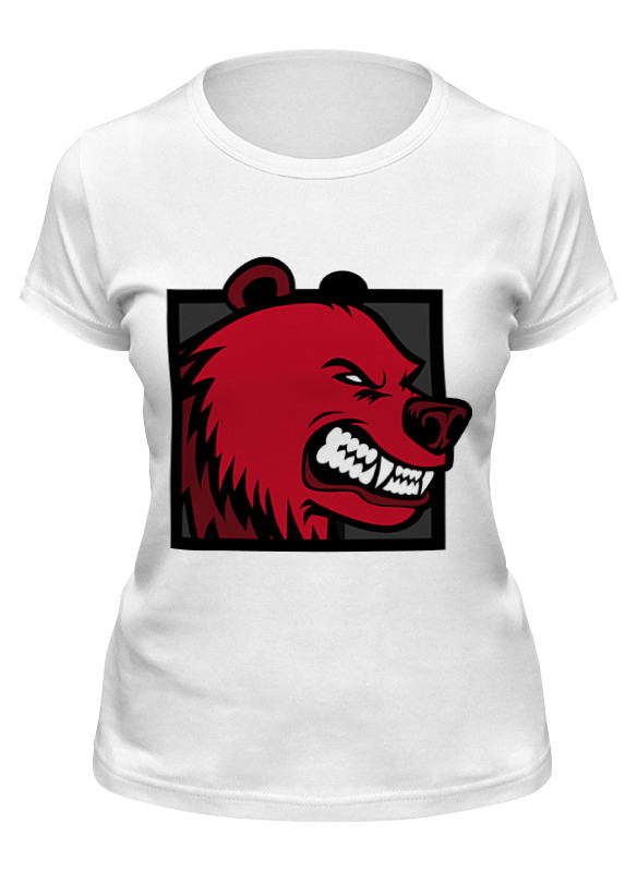 

Футболка женская Printio Red bear белая M, Белый, Red bear