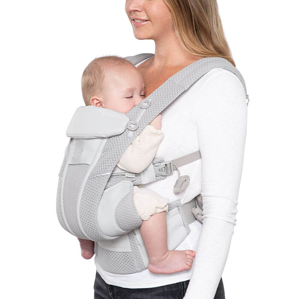 фото Эргорюкзак-слинг omni breeze softflex mesh 4 положения ребенка, светло-серый nobrand