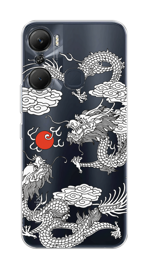 

Чехол на Infinix Hot 12 Pro "Драконы с ножом", Прозрачный;черный;белый, 3102450-1