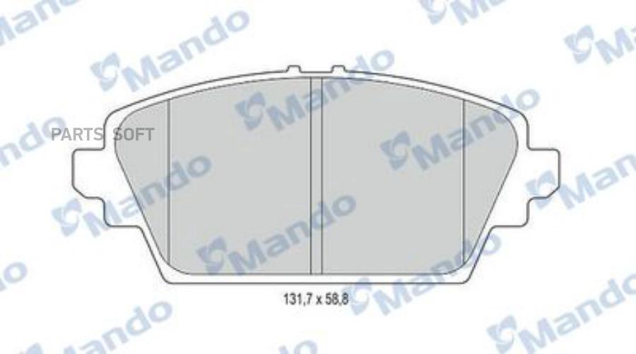 

Колодки тормозные NISSAN Primera P12,Tino,Almera (00-) передние (4шт.) MANDO