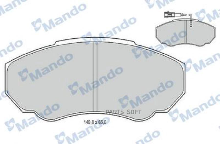 

Колодки тормозные PEUGEOT Boxer CITROEN Jumper FIAT Ducato (94-) передние (4шт.) MANDO