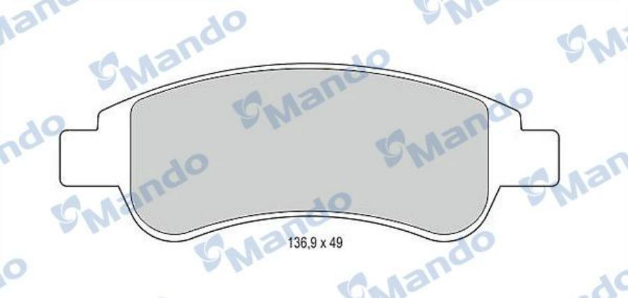 

Колодки тормозные PEUGEOT Partner,207,307,1007 CITROEN C4,Berlingo передние (4шт.) MANDO