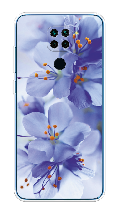 

Чехол на Xiaomi Redmi 10X/Redmi Note 9 "Фиолетовые цветки", Фиолетовый;синий, 38150-1