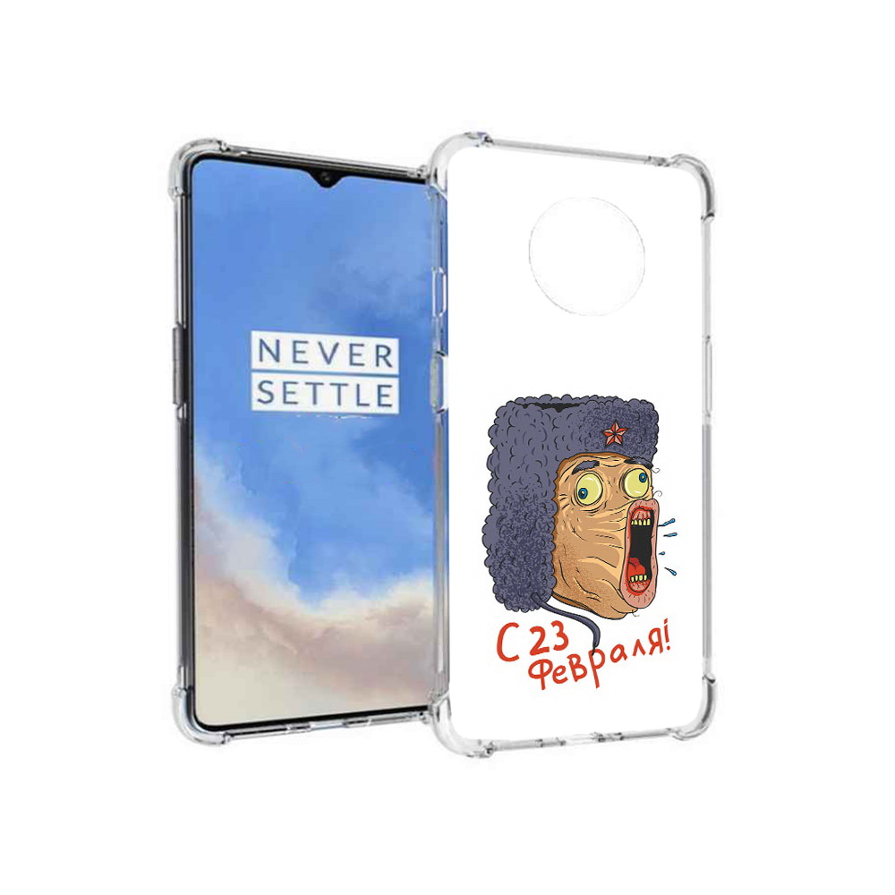 

Чехол MyPads Tocco для OnePlus 7T 23 февраля смешная эмоция (PT227044.138.15), Прозрачный, Tocco