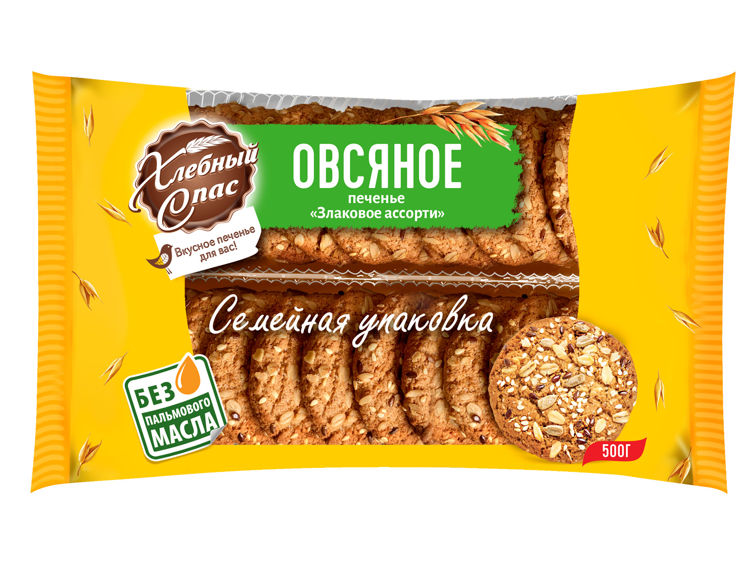 

Печенье Хлебный Спас Овсяное Злаковое Ассорти 500г