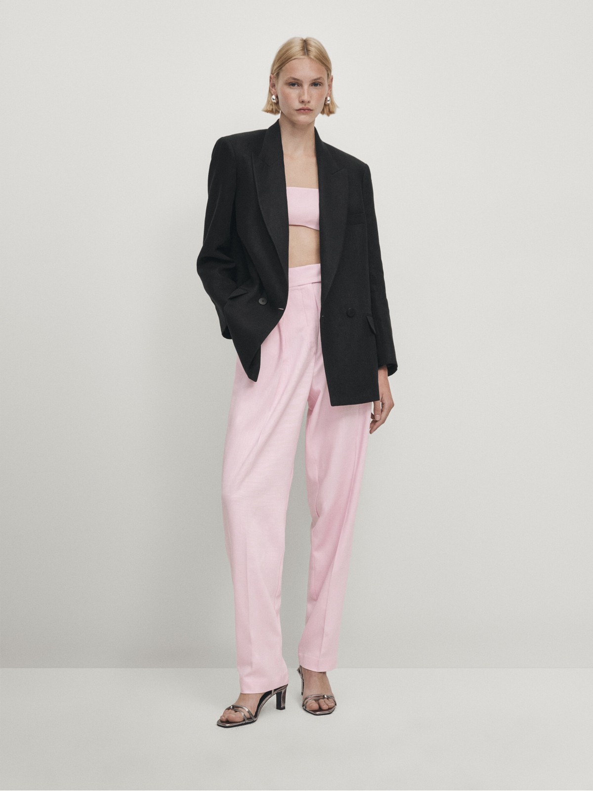 

Брюки женские Massimo Dutti 9142/952-I2024 розовые L, Розовый, 9142/952-I2024