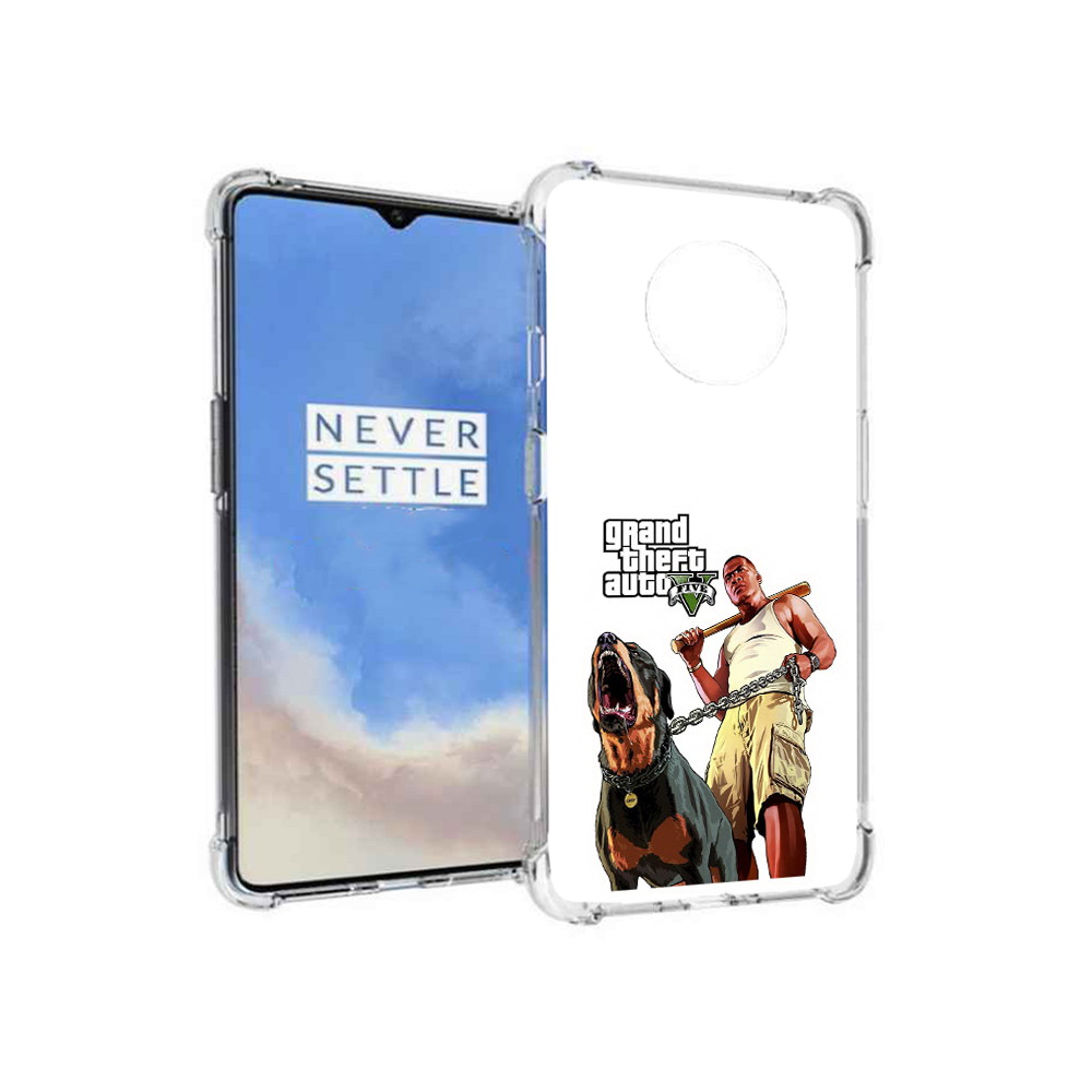 

Чехол MyPads Tocco для OnePlus 7T GTA грозная собака (PT227044.138.18), Прозрачный, Tocco