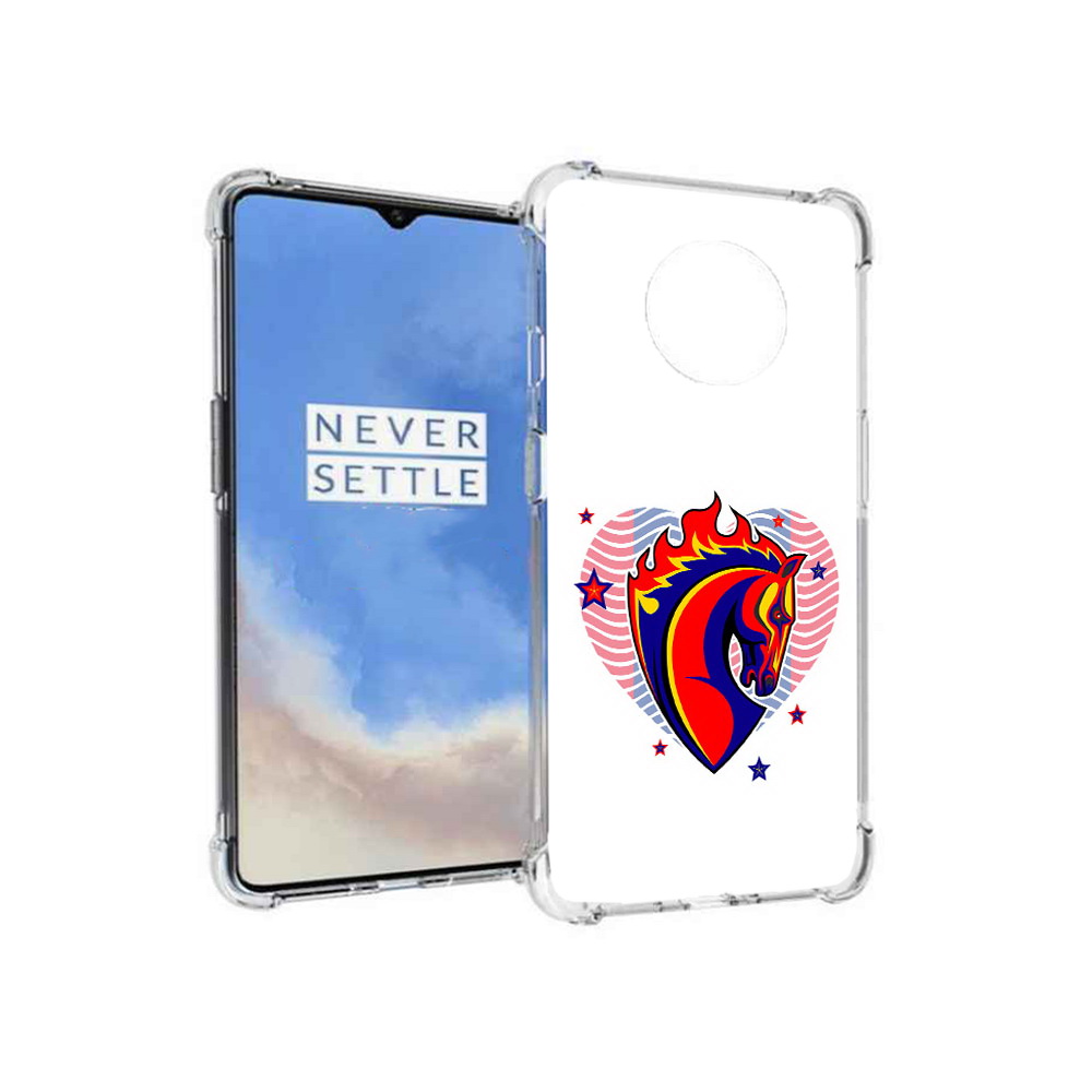 

Чехол MyPads Tocco для OnePlus 7T ФК ЦСЛ Лошадь (PT227044.138.180), Прозрачный, Tocco
