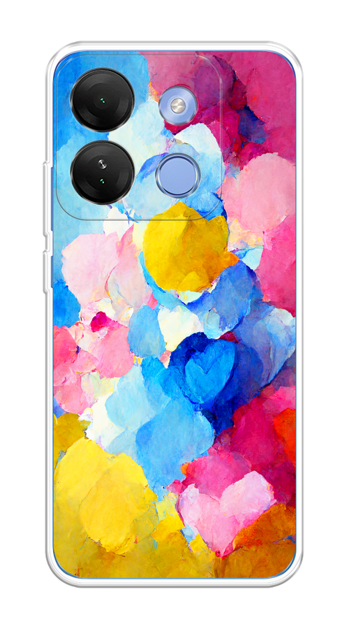 

Чехол на Infinix Smart 7 HD "Яркие пятна", Синий;голубой;желтый;розовый, 3103850-1