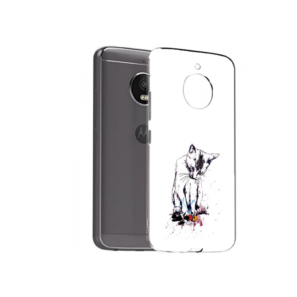 

Чехол MyPads Tocco для Motorola Moto E4 Plus кот и микки (PT100001.341.399), Прозрачный, Tocco